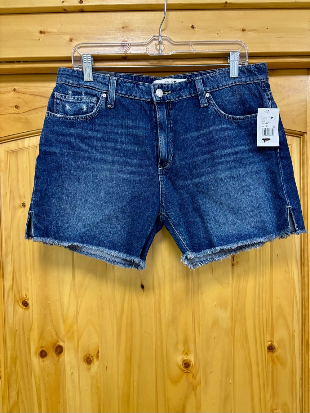 Joe's Jeans Dark Blue Frayed Hem Denim Shorts